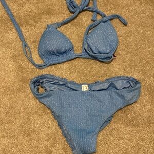 Luli Fama Blue Triangle Bikini Swimwear